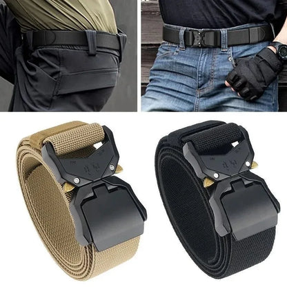 Tactical Waist Belt - Durable Canvas Belt With Automatic Buckle & Quick Release - ZOOMNSTORE