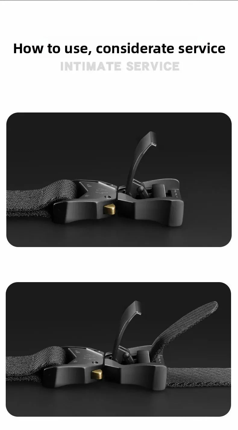 Tactical Waist Belt - Durable Canvas Belt With Automatic Buckle & Quick Release - ZOOMNSTORE