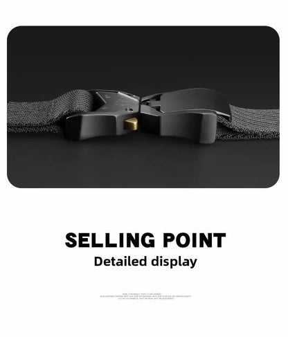 Tactical Waist Belt - Durable Canvas Belt With Automatic Buckle & Quick Release - ZOOMNSTORE