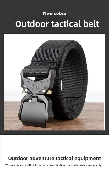 Tactical Waist Belt - Durable Canvas Belt With Automatic Buckle & Quick Release - ZOOMNSTORE