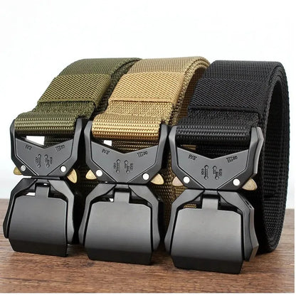 Tactical Waist Belt - Durable Canvas Belt With Automatic Buckle & Quick Release - ZOOMNSTORE