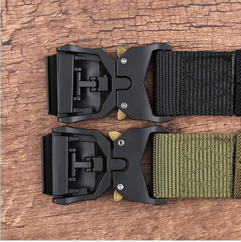 Tactical Waist Belt - Durable Canvas Belt With Automatic Buckle & Quick Release - ZOOMNSTORE