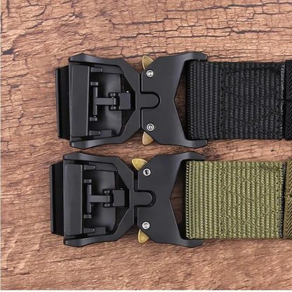 Tactical Waist Belt - Durable Canvas Belt With Automatic Buckle & Quick Release - ZOOMNSTORE