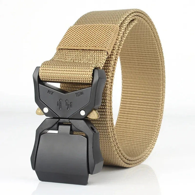 Tactical Waist Belt - Durable Canvas Belt With Automatic Buckle & Quick Release - ZOOMNSTORE
