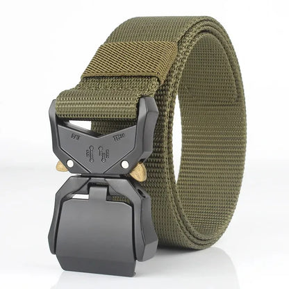 Tactical Waist Belt - Durable Canvas Belt With Automatic Buckle & Quick Release - ZOOMNSTORE