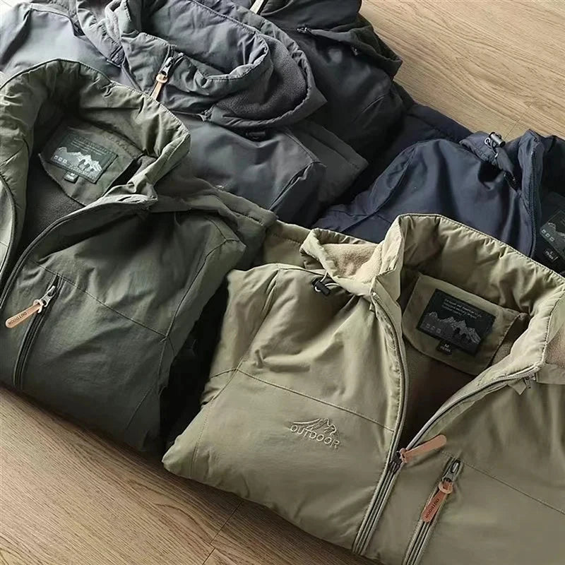 Mens Casual Tactical Jacket - Warm Padded Outdoor Coat for Autumn and Winter - ZOOMNSTORE