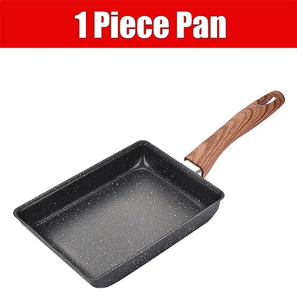 Tamagoyaki Egg Pan | Small Frying Pan with Bakelite Handle | Easy Flip Omelet - ZOOMNSTORE