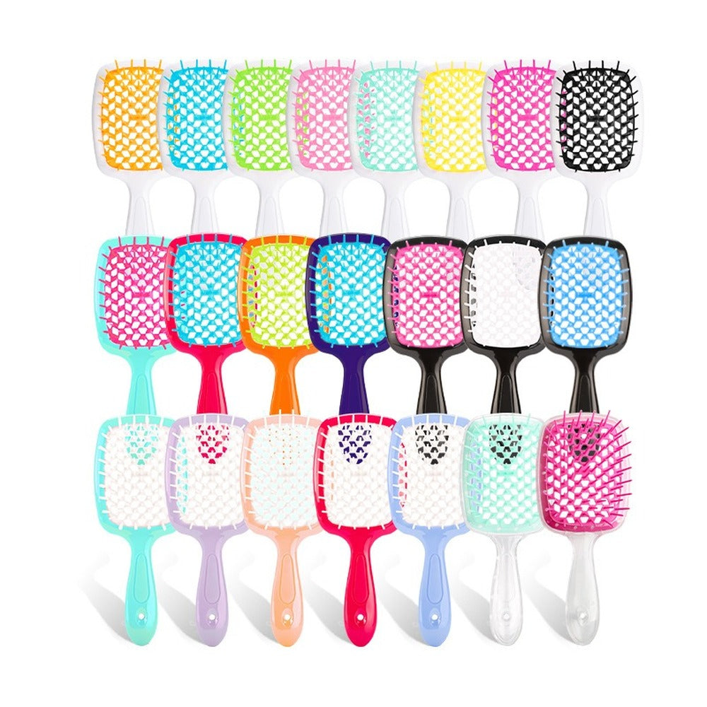 Tangled Hair Comb Detangling Hair Brush Massage Combs Hollow Out Wet Curly Hair Brushes Barber Comb Salon Hair Styling Tools - ZOOMNSTORE