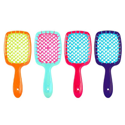 Tangled Hair Comb Detangling Hair Brush Massage Combs Hollow Out Wet Curly Hair Brushes Barber Comb Salon Hair Styling Tools - ZOOMNSTORE