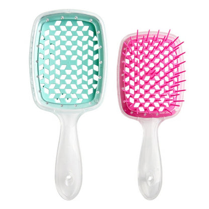 Tangled Hair Comb Detangling Hair Brush Massage Combs Hollow Out Wet Curly Hair Brushes Barber Comb Salon Hair Styling Tools - ZOOMNSTORE