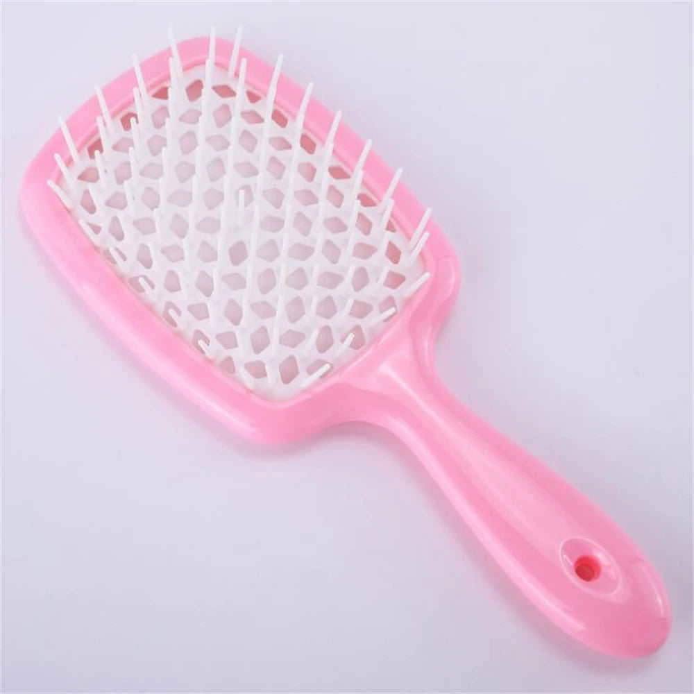 Tangled Hair Comb Detangling Hair Brush Massage Combs Hollow Out Wet Curly Hair Brushes Barber Comb Salon Hair Styling Tools - ZOOMNSTORE
