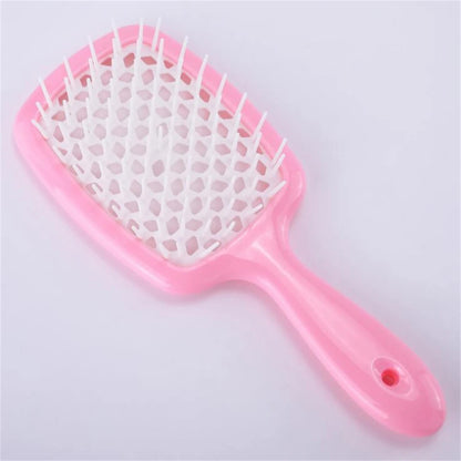 Tangled Hair Comb Detangling Hair Brush Massage Combs Hollow Out Wet Curly Hair Brushes Barber Comb Salon Hair Styling Tools - ZOOMNSTORE