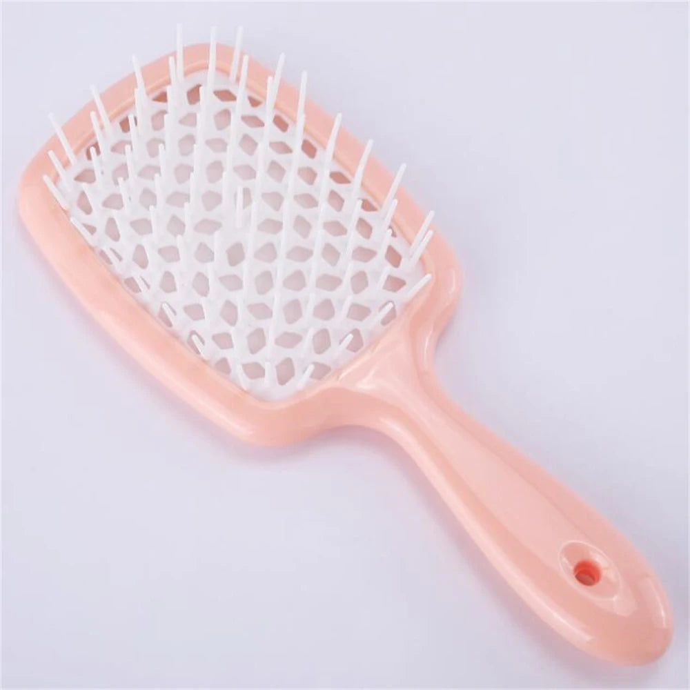 Tangled Hair Comb Detangling Hair Brush Massage Combs Hollow Out Wet Curly Hair Brushes Barber Comb Salon Hair Styling Tools - ZOOMNSTORE