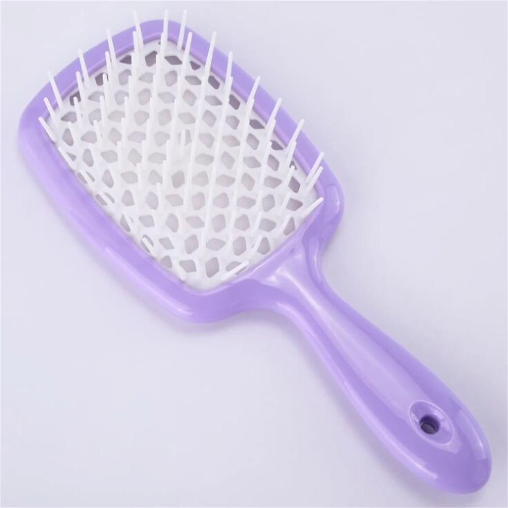 Tangled Hair Comb Detangling Hair Brush Massage Combs Hollow Out Wet Curly Hair Brushes Barber Comb Salon Hair Styling Tools - ZOOMNSTORE