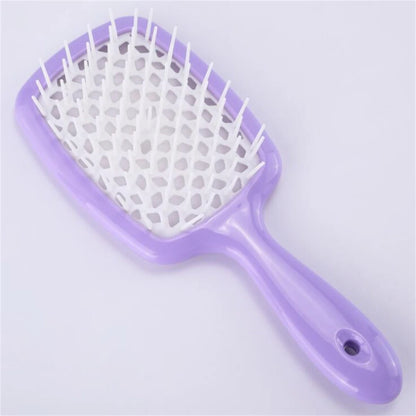 Tangled Hair Comb Detangling Hair Brush Massage Combs Hollow Out Wet Curly Hair Brushes Barber Comb Salon Hair Styling Tools - ZOOMNSTORE