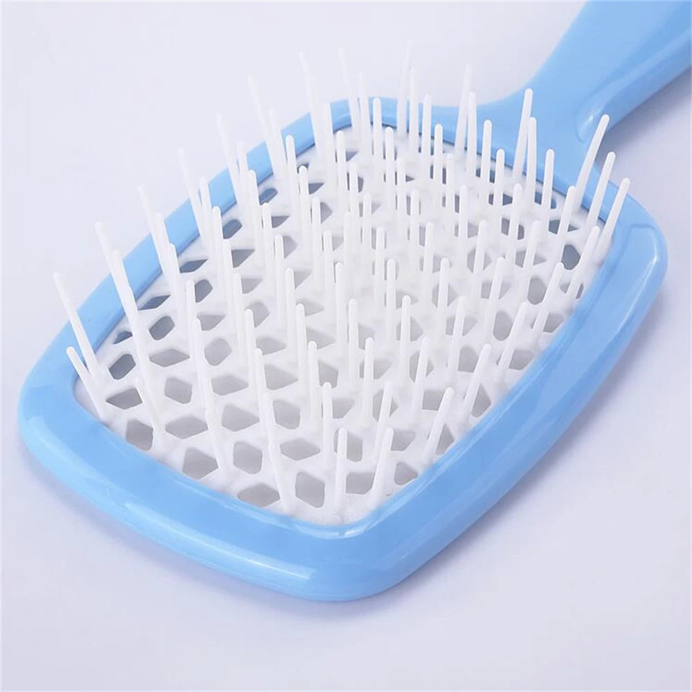 Tangled Hair Comb Detangling Hair Brush Massage Combs Hollow Out Wet Curly Hair Brushes Barber Comb Salon Hair Styling Tools - ZOOMNSTORE
