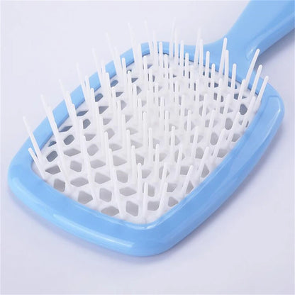Tangled Hair Comb Detangling Hair Brush Massage Combs Hollow Out Wet Curly Hair Brushes Barber Comb Salon Hair Styling Tools - ZOOMNSTORE