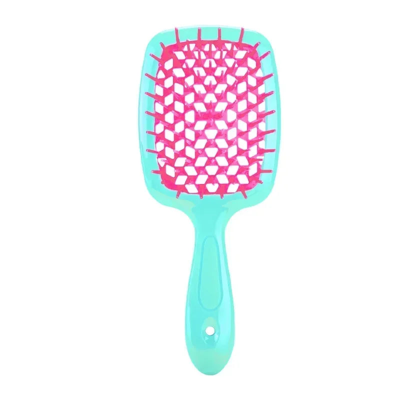 Tangled Hair Comb Detangling Hair Brush Massage Combs Hollow Out Wet Curly Hair Brushes Barber Comb Salon Hair Styling Tools - ZOOMNSTORE