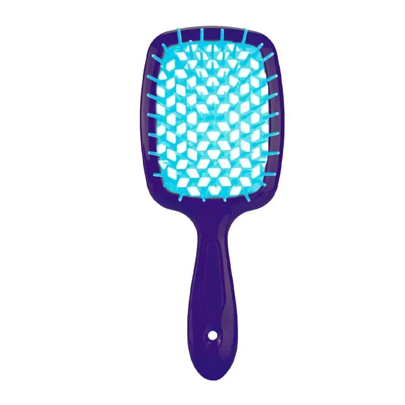 Tangled Hair Comb Detangling Hair Brush Massage Combs Hollow Out Wet Curly Hair Brushes Barber Comb Salon Hair Styling Tools - ZOOMNSTORE
