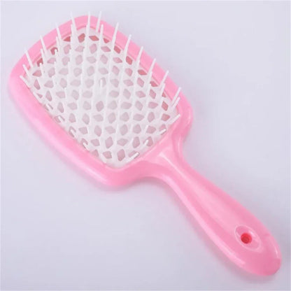 Tangled Hair Comb Detangling Hair Brush Massage Combs Hollow Out Wet Curly Hair Brushes Barber Comb Salon Hair Styling Tools - ZOOMNSTORE