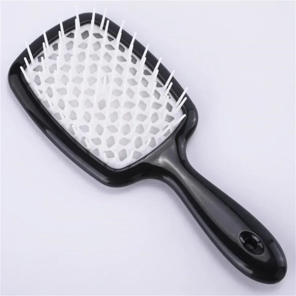 Tangled Hair Comb Detangling Hair Brush Massage Combs Hollow Out Wet Curly Hair Brushes Barber Comb Salon Hair Styling Tools - ZOOMNSTORE
