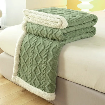 Tafurong Lamb Wool Tapestry Blanket - Thick Warm Leisure Office Nap Blanket - ZOOMNSTORE