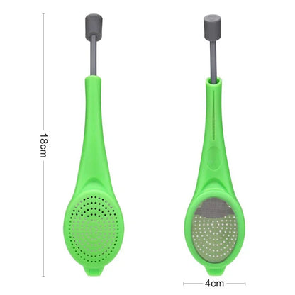 Tea Infuser Plunger - Reusable Plastic Tea Steeping Tool with Loose Leaf Strainer - ZOOMNSTORE