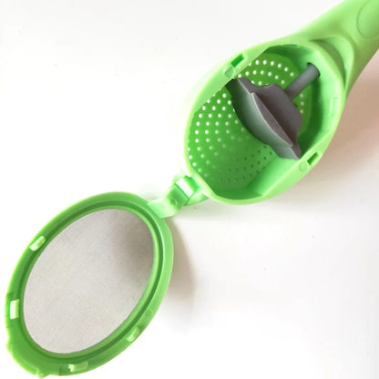 Tea Infuser Plunger - Reusable Plastic Tea Steeping Tool with Loose Leaf Strainer - ZOOMNSTORE