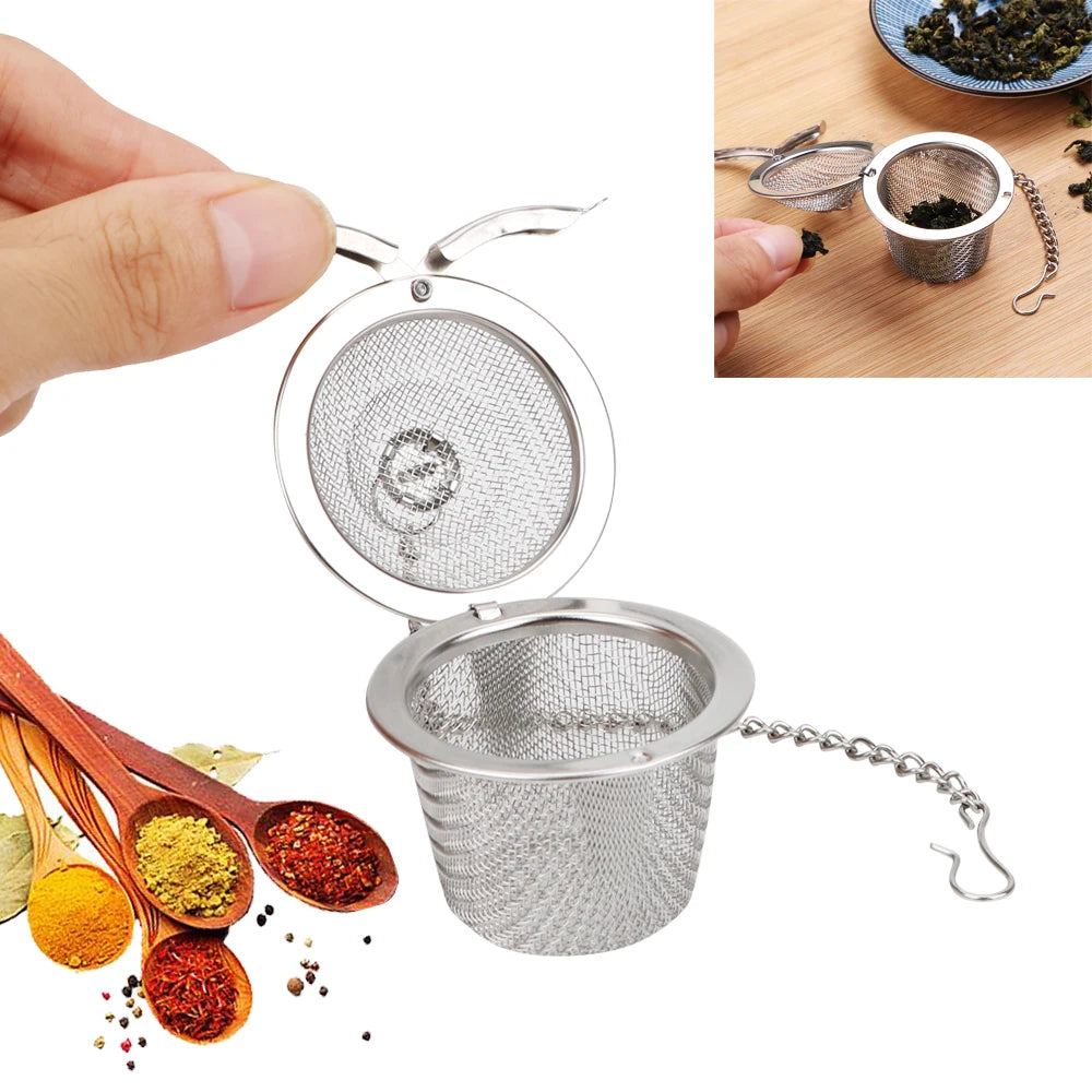 Tea Spice Strainer – Stainless Steel Lockable Tea Filter & Herbal Infuser Ball - ZOOMNSTORE