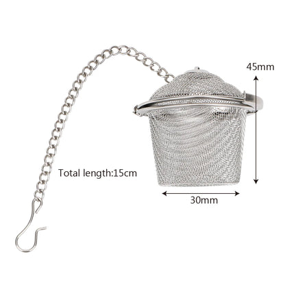 Tea Spice Strainer – Stainless Steel Lockable Tea Filter & Herbal Infuser Ball - ZOOMNSTORE