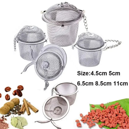 Tea Spice Strainer - Stainless Steel Mesh Ball | Lockable Herbal Tea Infuser - ZOOMNSTORE
