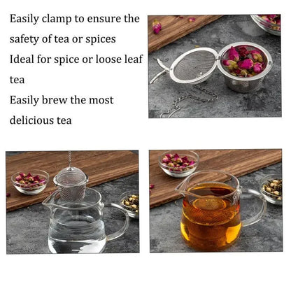 Tea Spice Strainer - Stainless Steel Mesh Ball | Lockable Herbal Tea Infuser - ZOOMNSTORE
