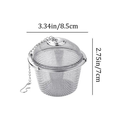 Tea Spice Strainer - Stainless Steel Mesh Ball | Lockable Herbal Tea Infuser - ZOOMNSTORE