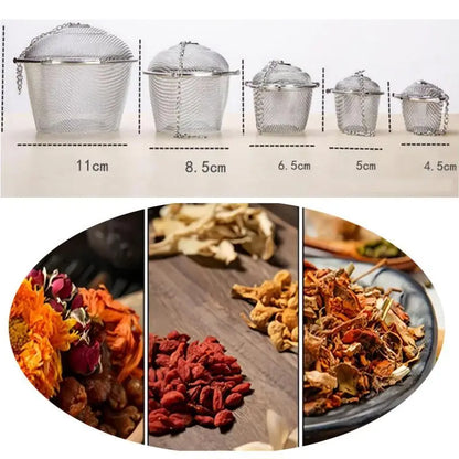 Tea Spice Strainer - Stainless Steel Mesh Ball | Lockable Herbal Tea Infuser - ZOOMNSTORE