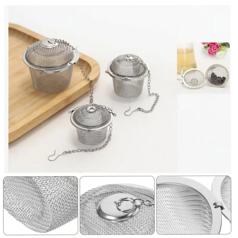 Tea Spice Strainer - Stainless Steel Mesh Ball | Lockable Herbal Tea Infuser - ZOOMNSTORE
