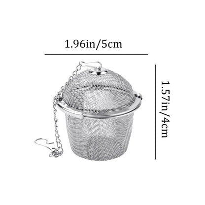 Tea Spice Strainer - Stainless Steel Mesh Ball | Lockable Herbal Tea Infuser - ZOOMNSTORE