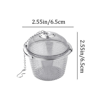 Tea Spice Strainer - Stainless Steel Mesh Ball | Lockable Herbal Tea Infuser - ZOOMNSTORE