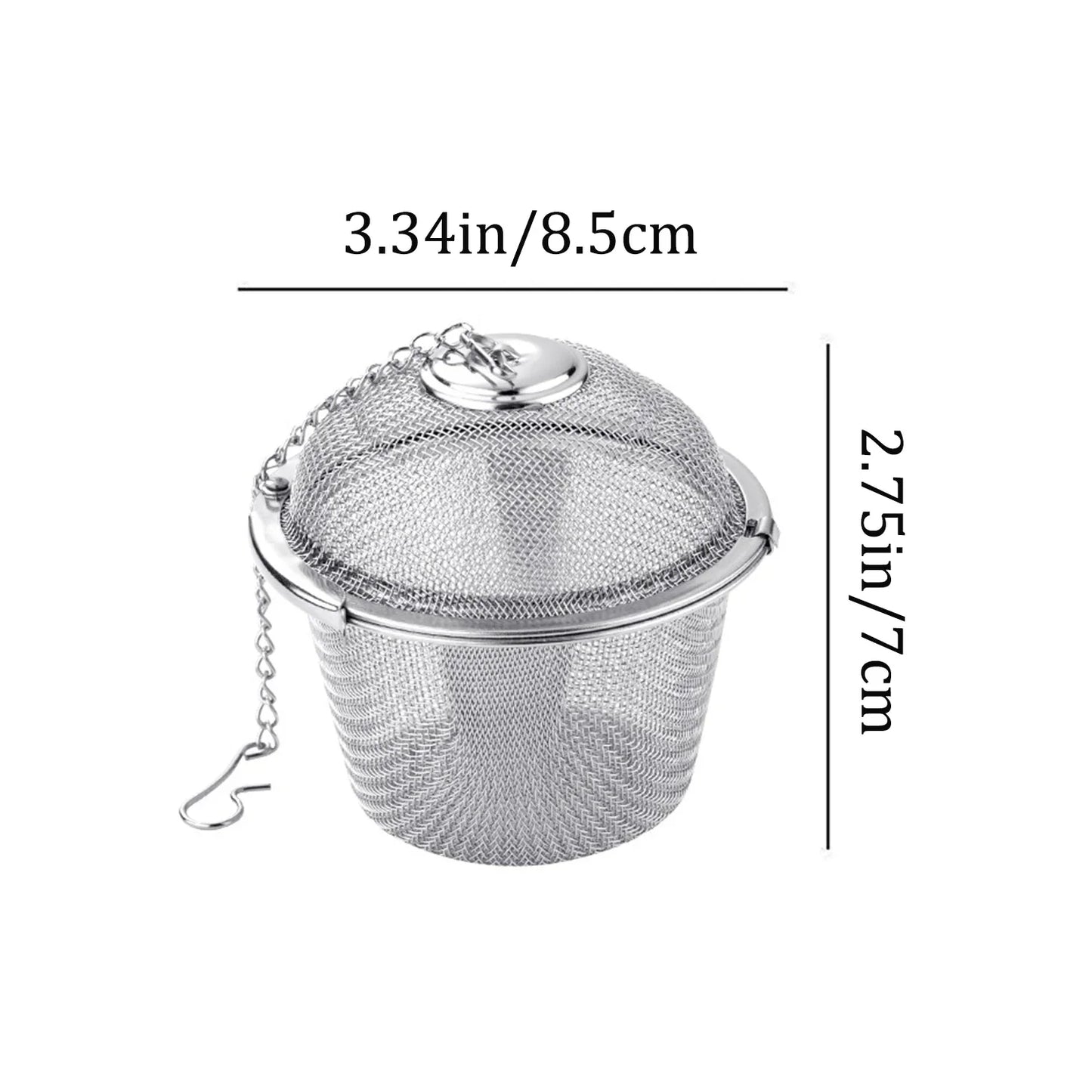 Tea Spice Strainer - Stainless Steel Mesh Ball | Lockable Herbal Tea Infuser - ZOOMNSTORE