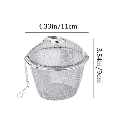 Tea Spice Strainer - Stainless Steel Mesh Ball | Lockable Herbal Tea Infuser - ZOOMNSTORE