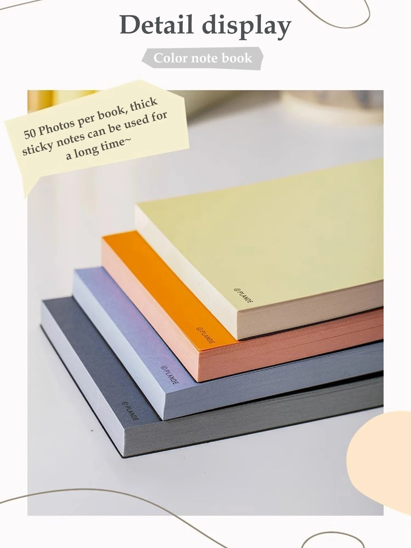 75 Sheets Blank Notepad - Tearable Student Memo Notebook - ZOOMNSTORE