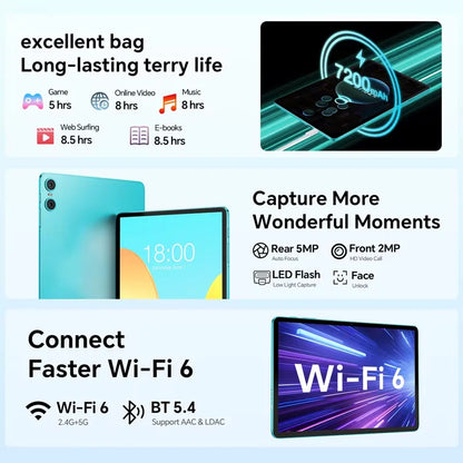 Teclast P30 Tablet - 101 Android 14 Octa-Core 10GB RAM 64GB ROM WiFi 6 TÜV Rheinland Certified - ZOOMNSTORE