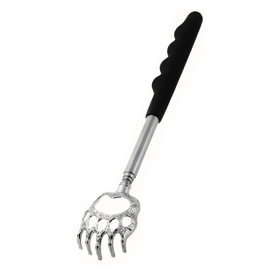 Telescopic Back Scratcher – Extendable Stainless Steel Bear Claw Massager with Rubber Handle - ZOOMNSTORE