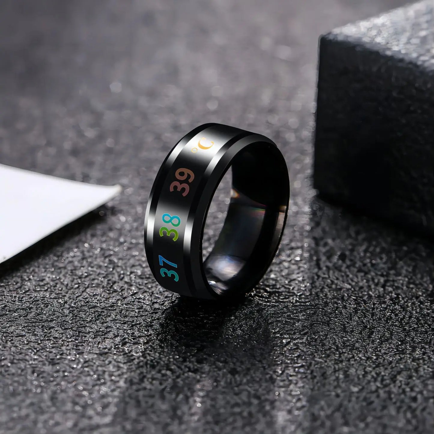 Temperature Sensitive Ring – Titanium Steel Waterproof Mood Band For Women & Men - ZOOMNSTORE