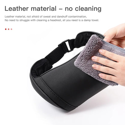 Tesla Neck Pillow – PU Leather Memory Foam Car Neck Rest Cushion for Model 3 - ZOOMNSTORE