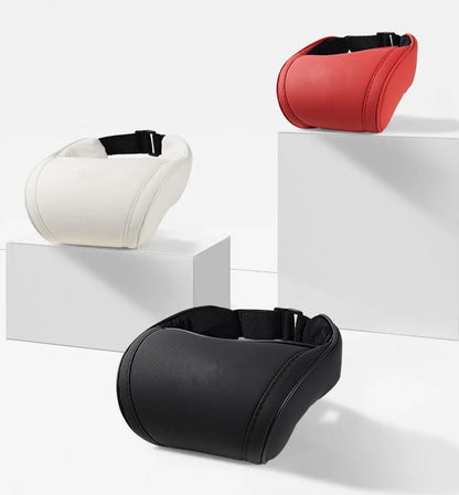 Tesla Neck Pillow – PU Leather Memory Foam Car Neck Rest Cushion for Model 3 - ZOOMNSTORE