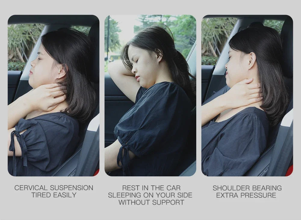 Tesla Neck Pillow – PU Leather Memory Foam Car Neck Rest Cushion for Model 3 - ZOOMNSTORE