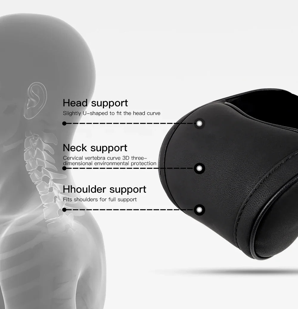 Tesla Neck Pillow – PU Leather Memory Foam Car Neck Rest Cushion for Model 3 - ZOOMNSTORE