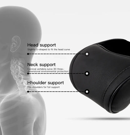 Tesla Neck Pillow – PU Leather Memory Foam Car Neck Rest Cushion for Model 3 - ZOOMNSTORE
