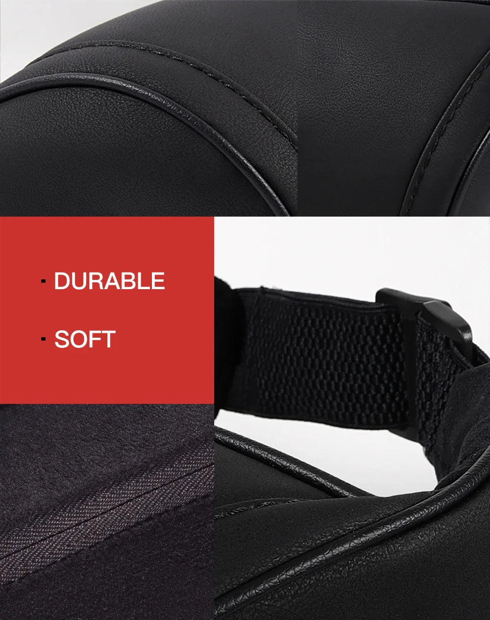 Tesla Neck Pillow – PU Leather Memory Foam Car Neck Rest Cushion for Model 3 - ZOOMNSTORE