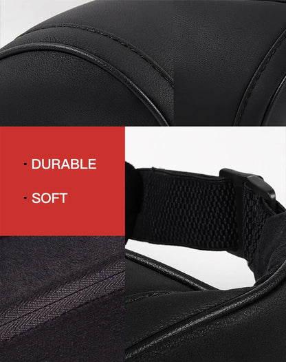 Tesla Neck Pillow – PU Leather Memory Foam Car Neck Rest Cushion for Model 3 - ZOOMNSTORE